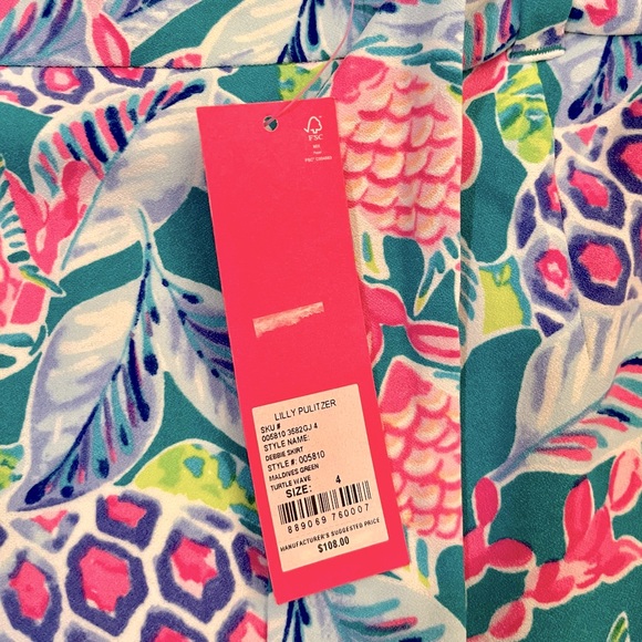 Lilly Pulitzer Debbie Skirt in Maldives Turtle Wave NWT - Picture 3 of 4